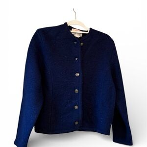 Vintage Tally Ho Navy Blue Cardigan Sweater